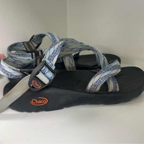 Chaco Black Sandals with Blue Patterned Straps - Picture 5 of 8